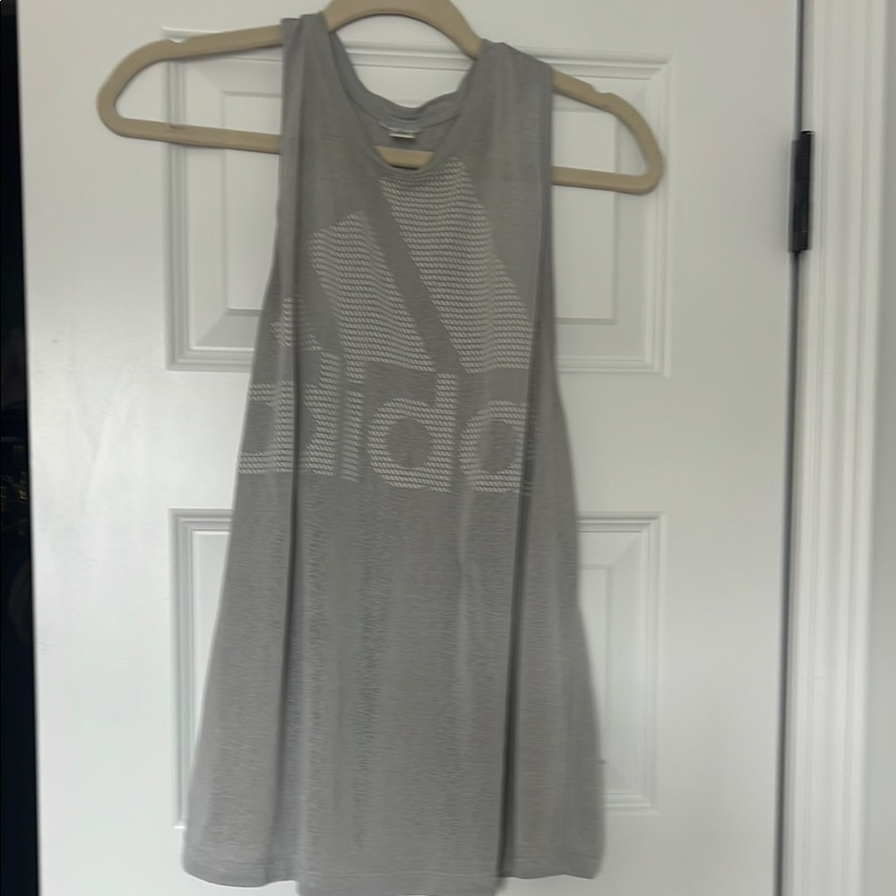 Adidas Light Gray Sleeveless Top